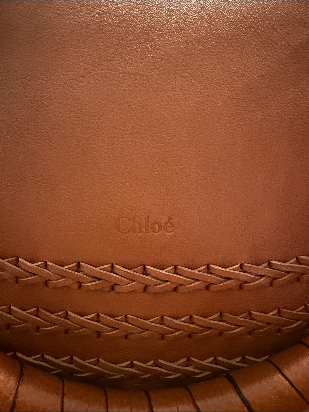 Chloé Tan Leather Marcie Studded Satchel - Picture 5 of 6